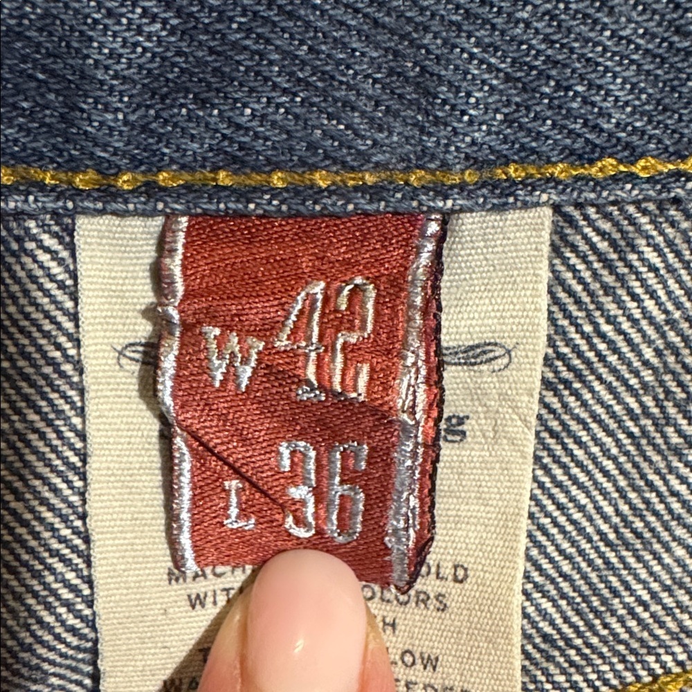 Stetson 1520 Men's Faded Blue Straight Leg Jeans-Size:  42x36 - Picture 5 of 10